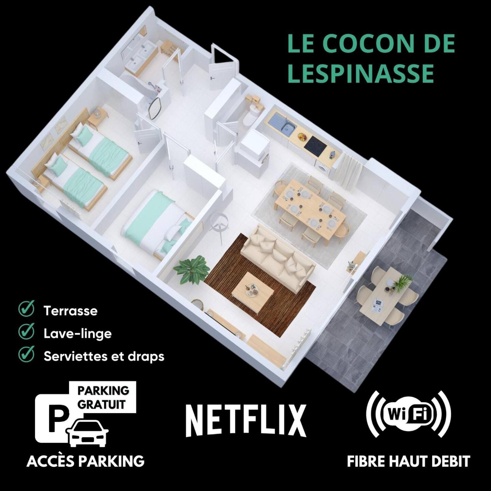 Le Cocon De Lespinasse - Parking - Checkin Autonomeアパートメント エクステリア 写真